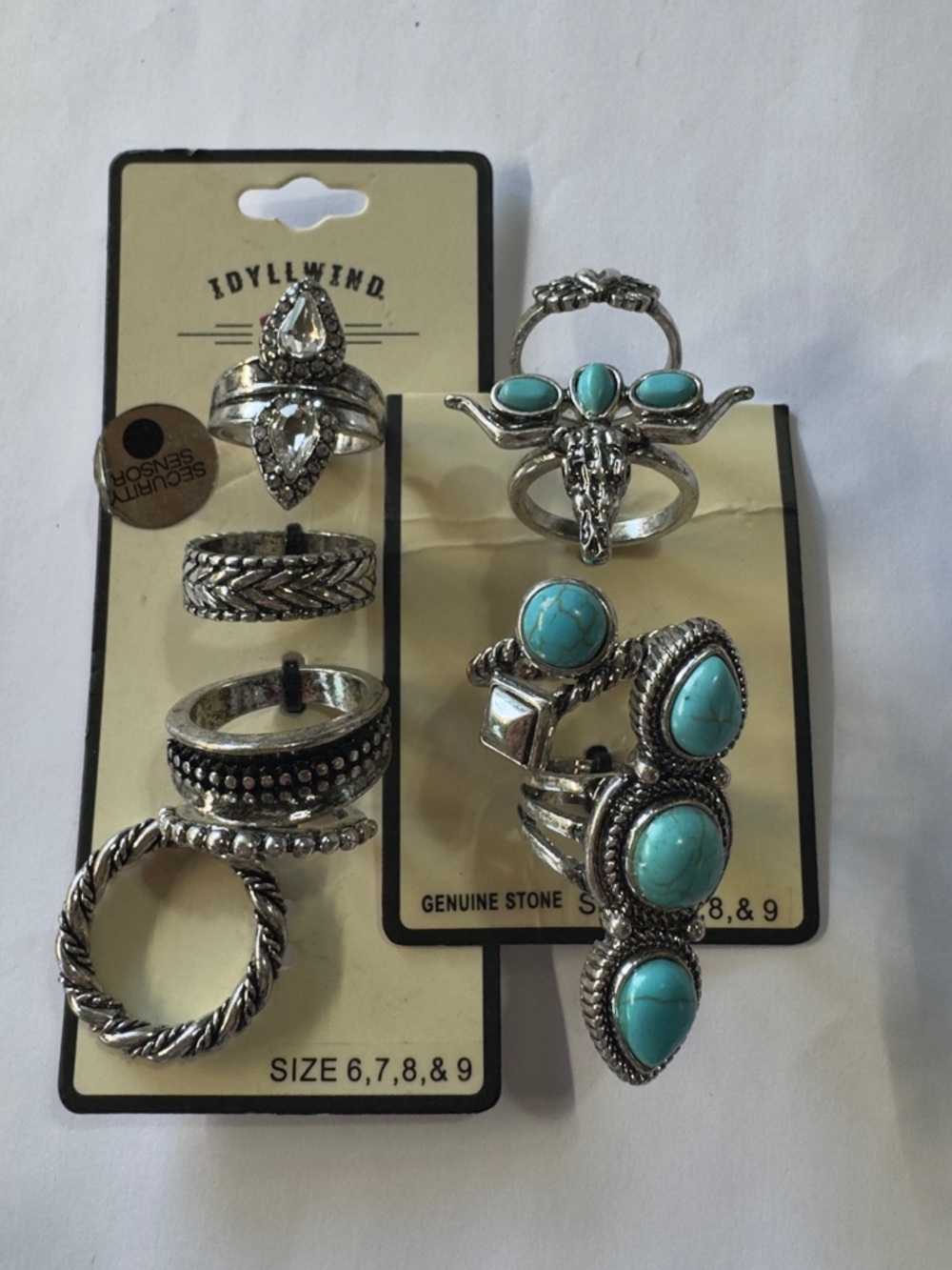 Idyllwind Turquoise and Silver Mixed Ring Set